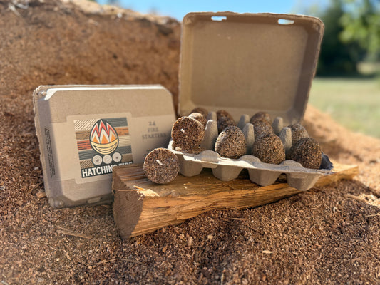 24 Fire Starters in Egg Carton