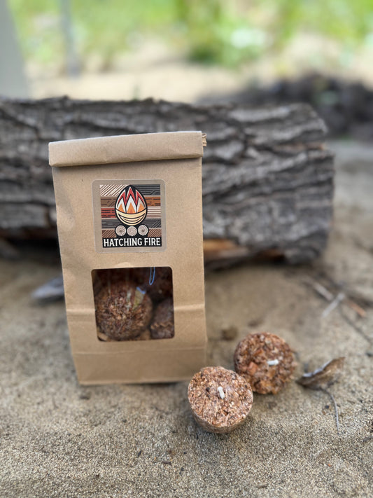 5 Fire Starters in Hatching Fire Gift Bag