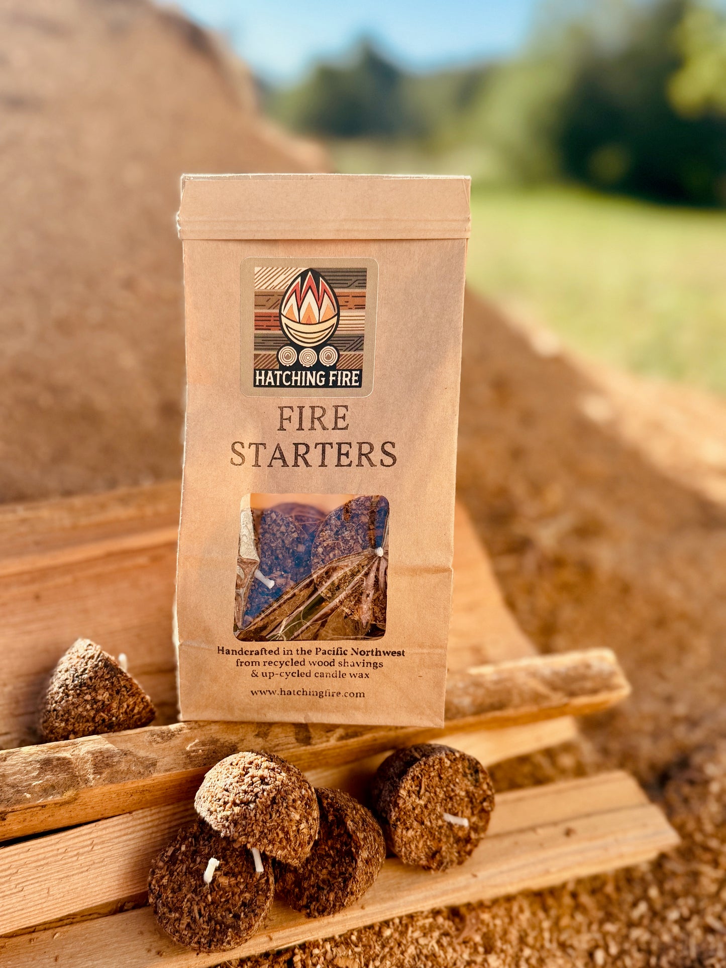 5 Fire Starters in Hatching Fire Gift Bag