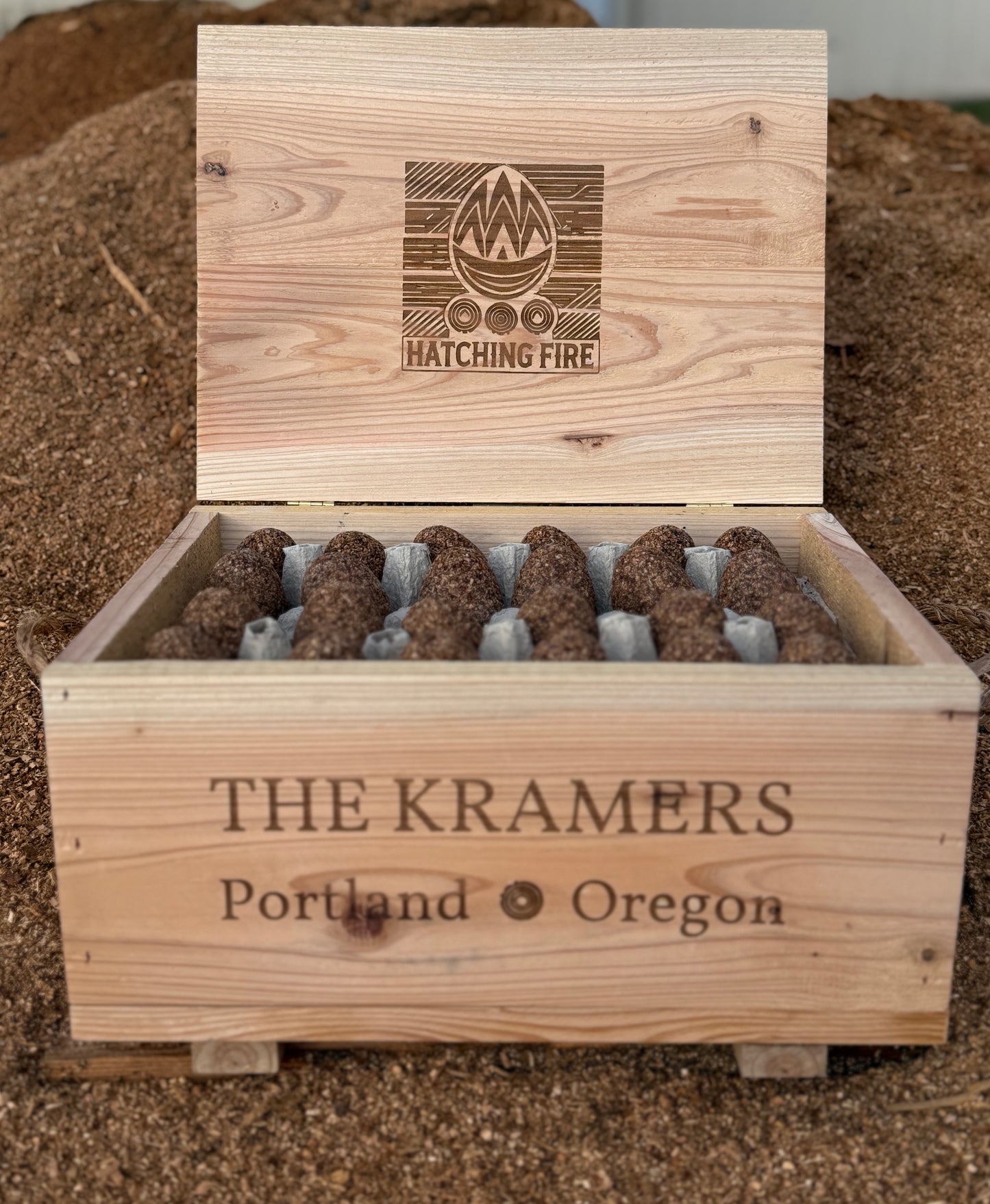 Personalized  Crate with 96  Fire Hatchers