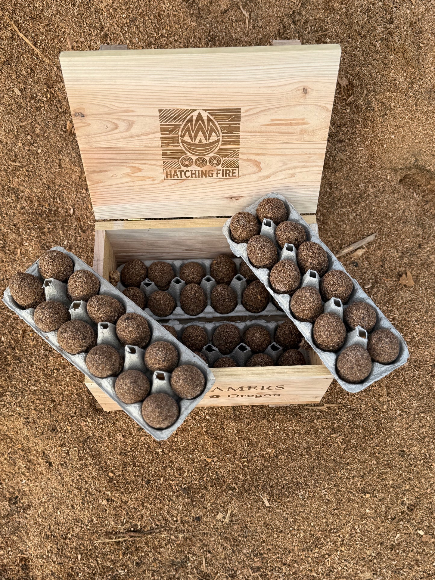 Personalized  Crate with 96  Fire Hatchers