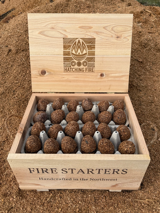 Cedar Crate with 96 Fire Hatchers