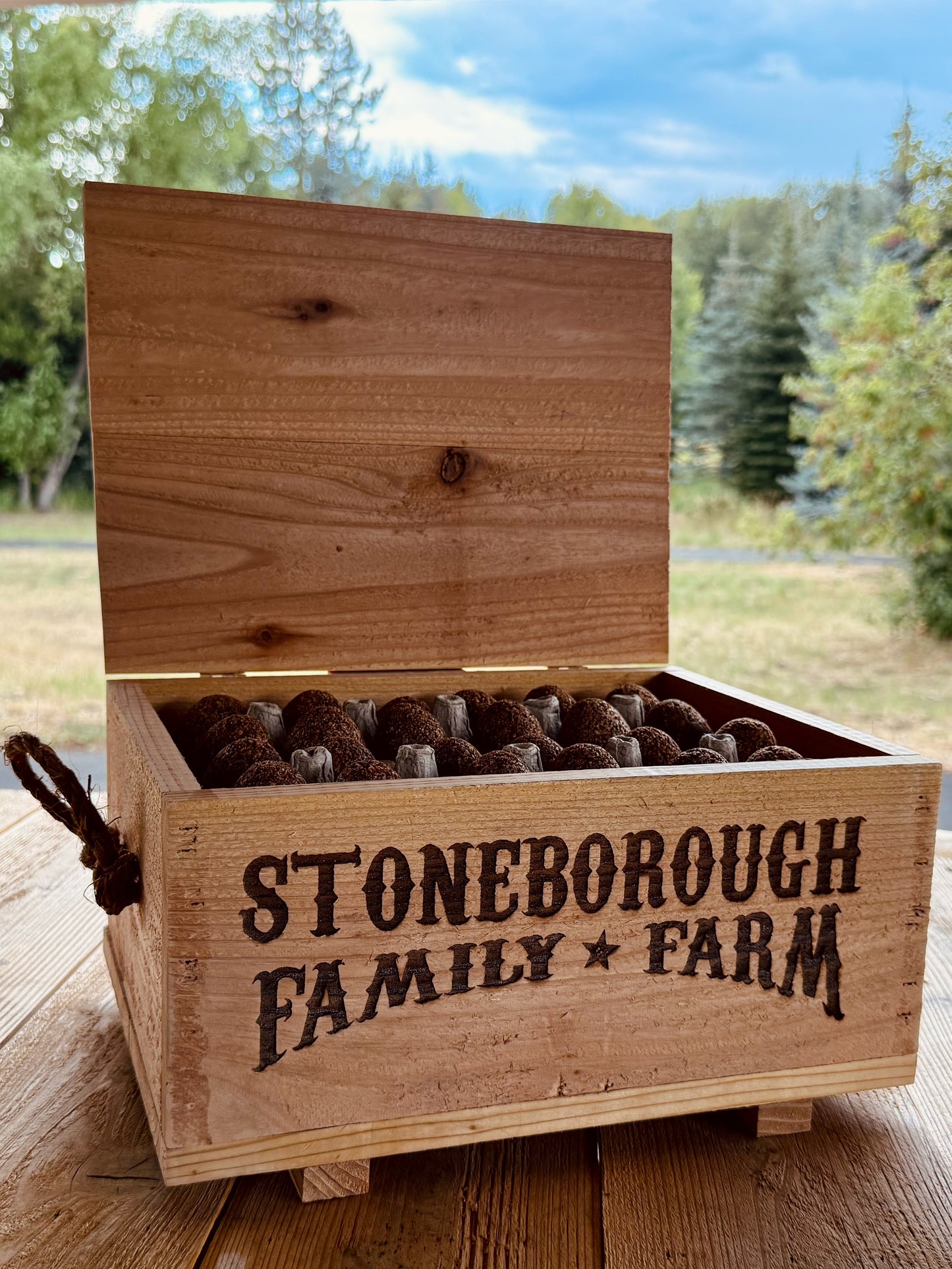 96 Fire Starters in Hatching Fire Wooden Crate
